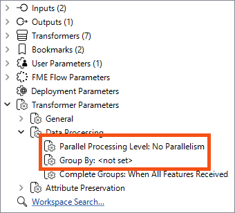 Parallel Processing setting in the Navigator